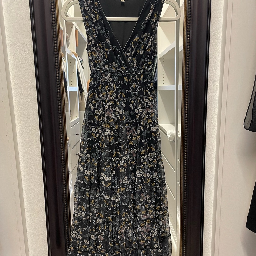 Max Studio Black Floral Maxi Dress